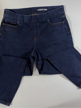 Lands’ End Mid Rise Pull On Skinny Jean 18 Petite